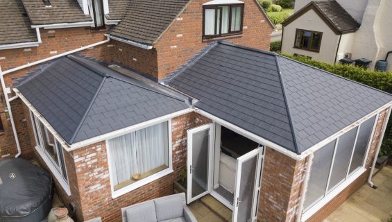 solid roof home extension.