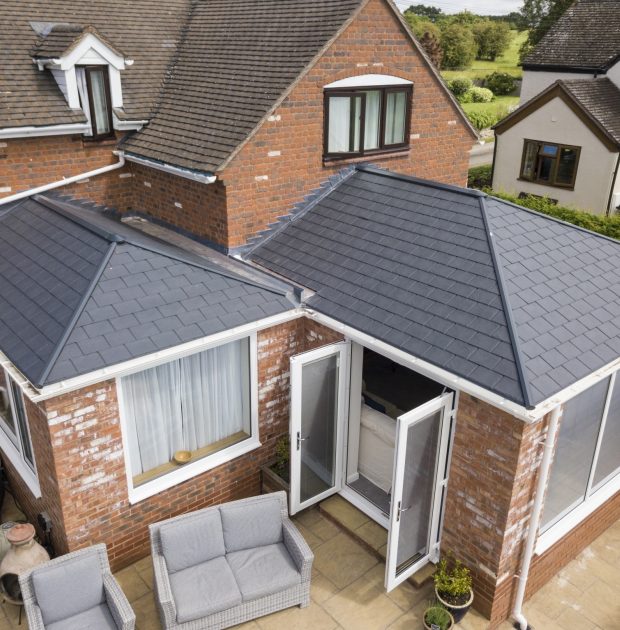 solid roof home extension.