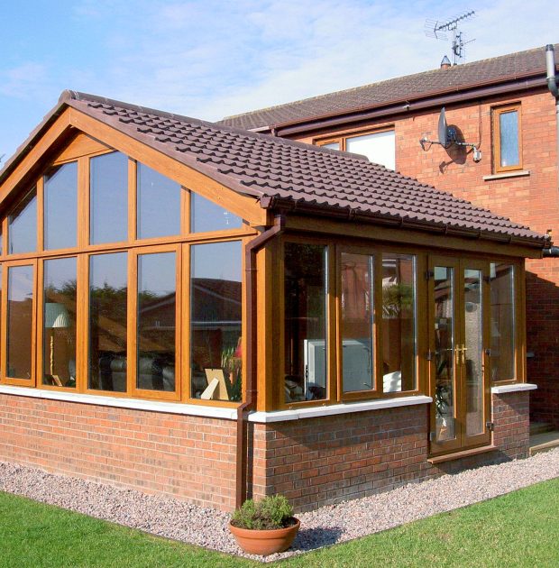 Solid roof home extension.