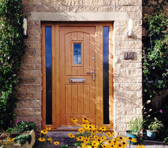Composite doors cumbria -  Cottage style oak finish